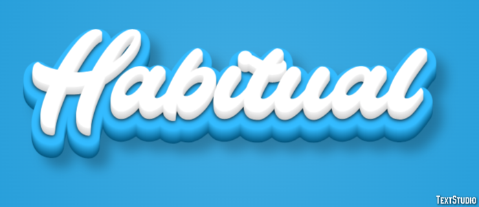Habitual Efeito de texto
