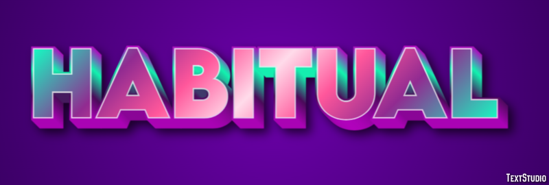 Habitual Efeito de texto
