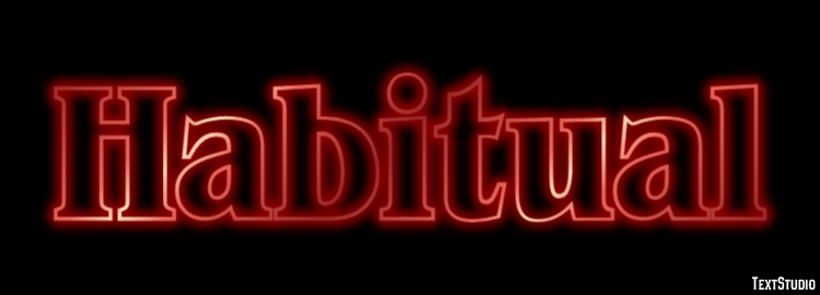 Habitual Efeito de texto