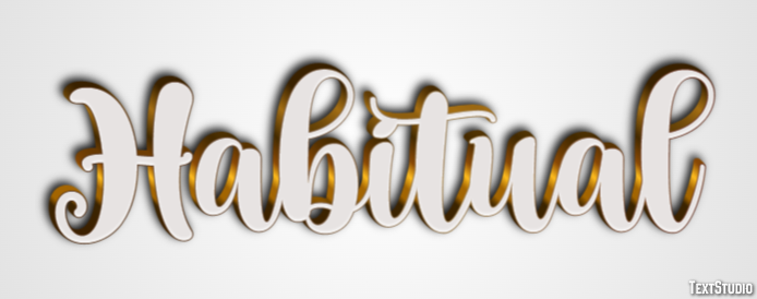 Habitual Efeito de texto