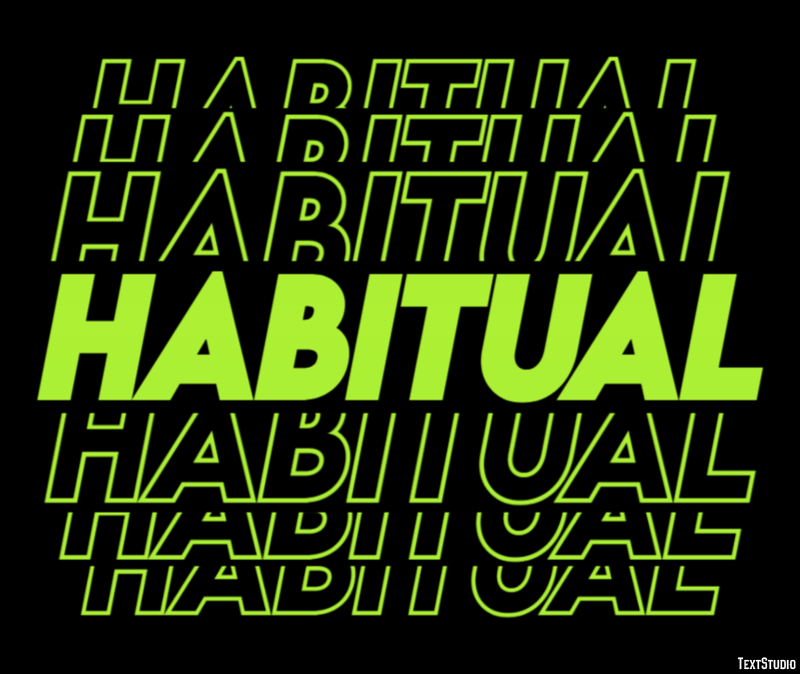 Habitual Efeito de texto