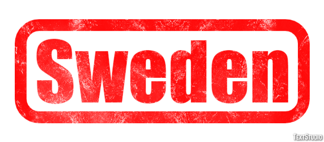 Sweden Effetto testo