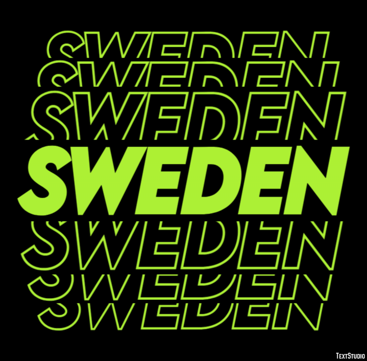 Sweden Effetto testo