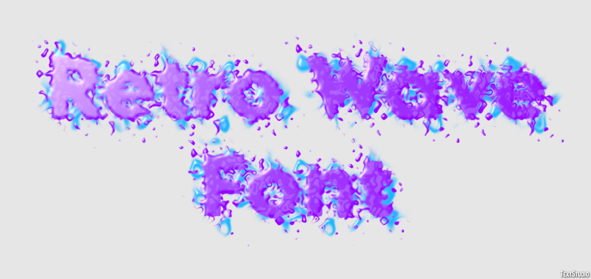 Retro Wave Font Efekt tekstowy
