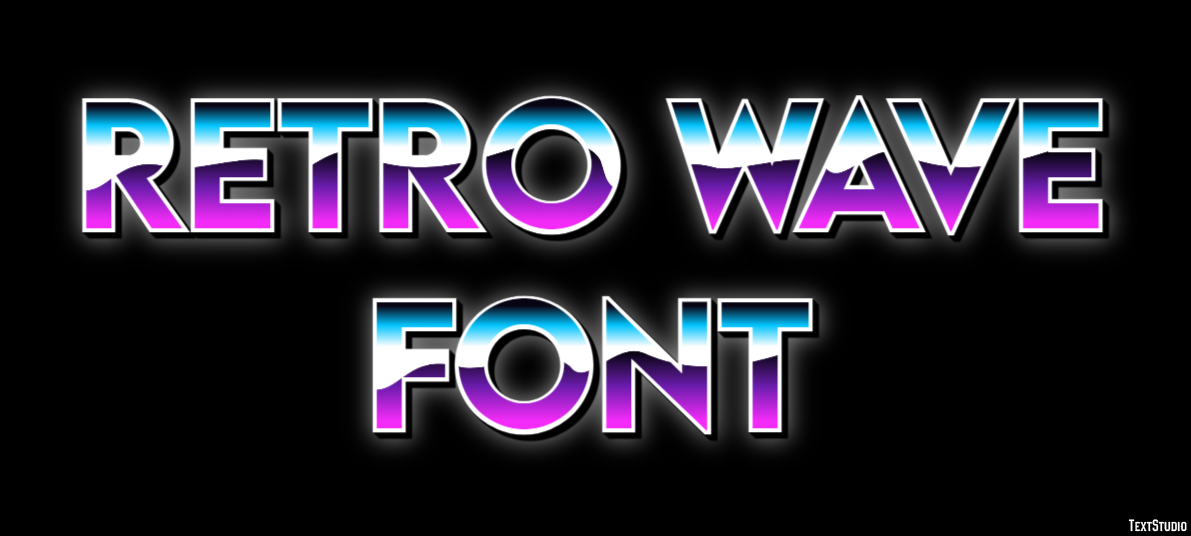 Retro Wave Font Efekt tekstowy
