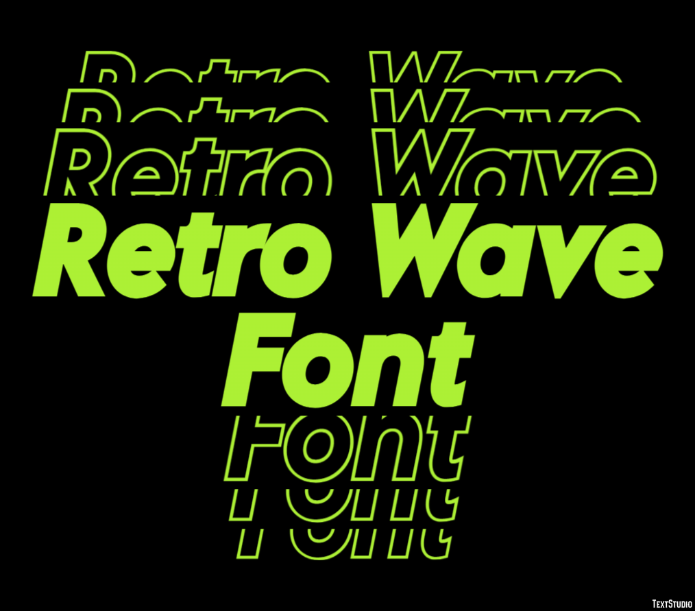 Retro Wave Font Efekt tekstowy