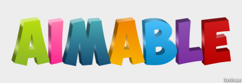 Aimable Effet de texte