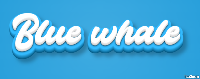 Blue whale Text Effect