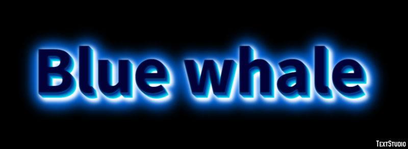 Blue whale Efeito de texto