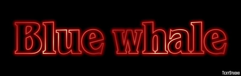 Blue whale Text Effect