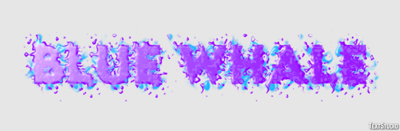 Blue whale Text effect