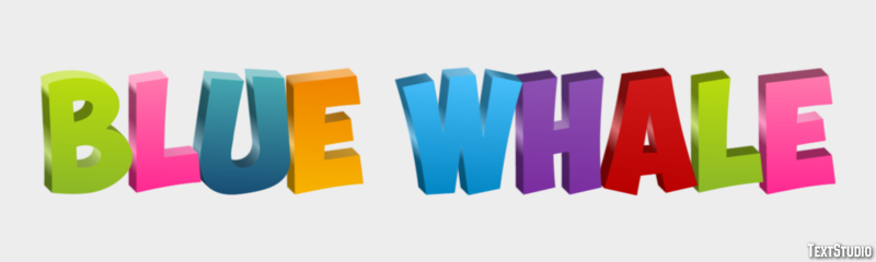 Blue whale Text Effect