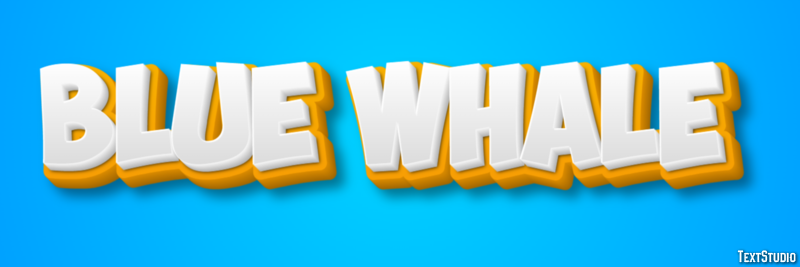 Blue whale Text Effect