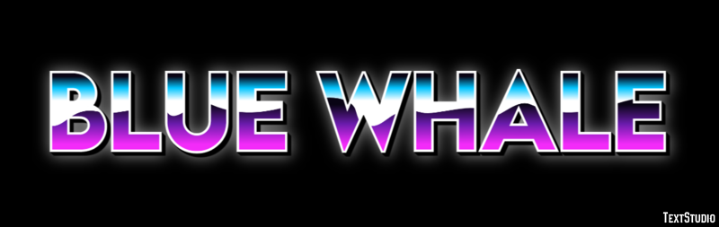 Blue whale Text effect