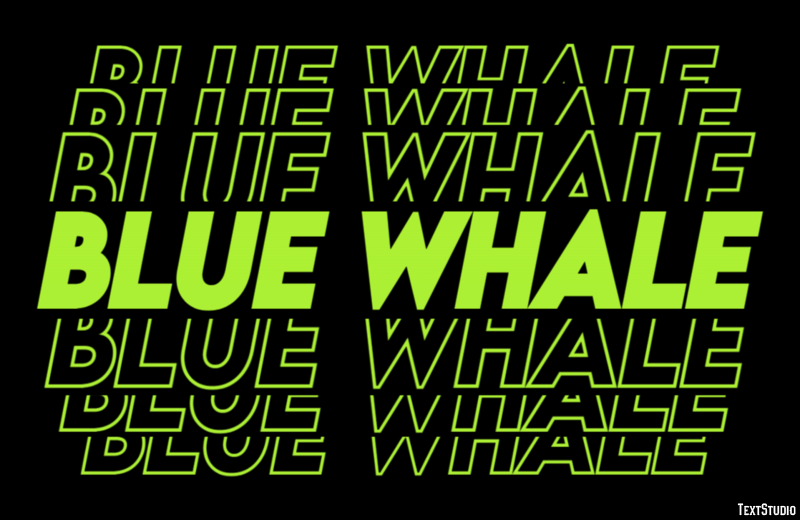 Blue whale Text Effect
