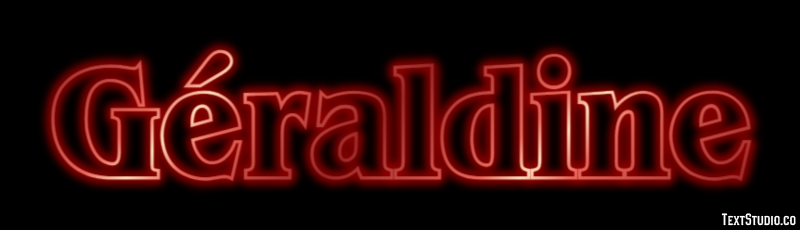 Géraldine Text effect
