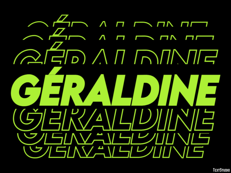 Géraldine Text effect