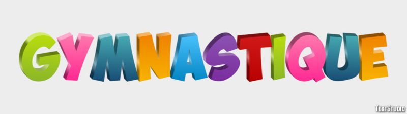 Gymnastique Effet de texte