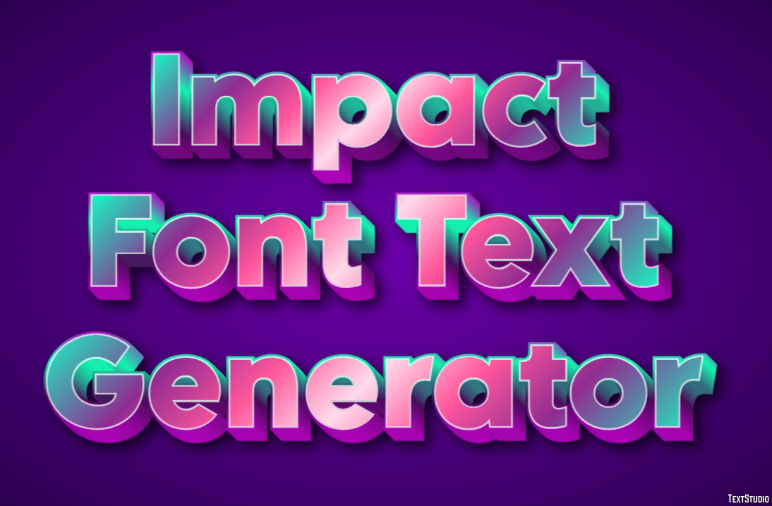 Impact Font Text Generator Efecto de Texto