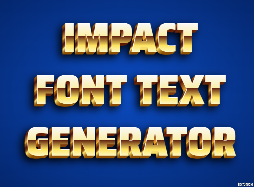 Impact Font Text Generator Effetto testo