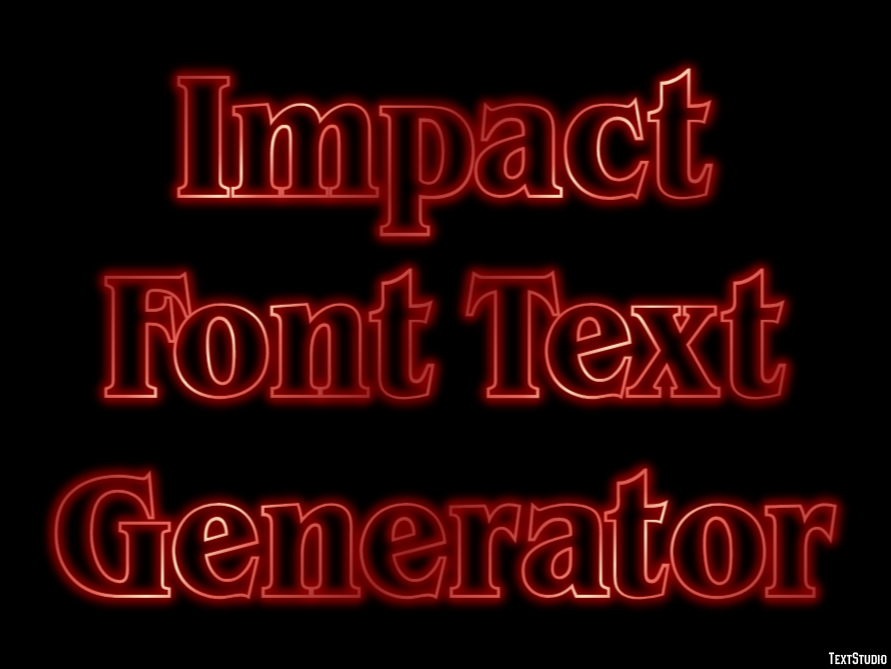 Impact Font Text Generator Efecto de Texto