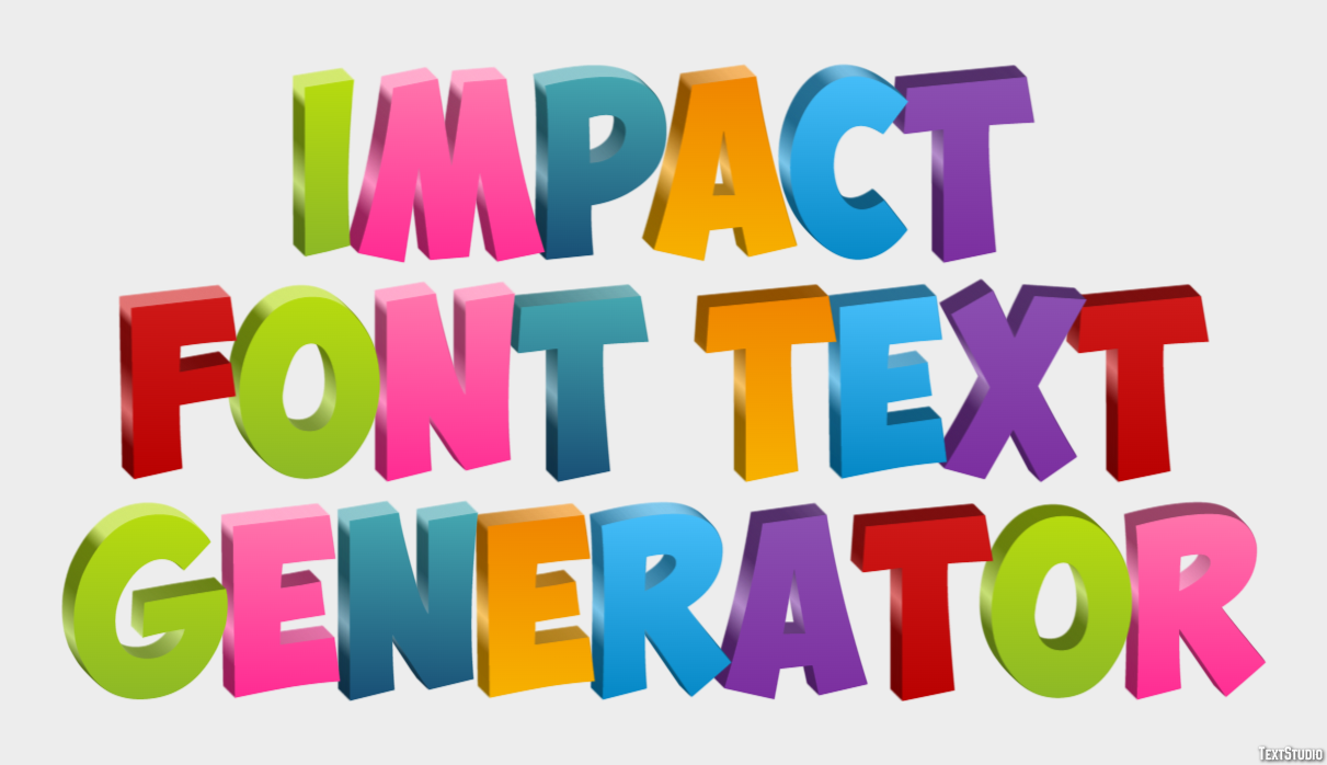 Impact Font Text Generator Efecto de Texto