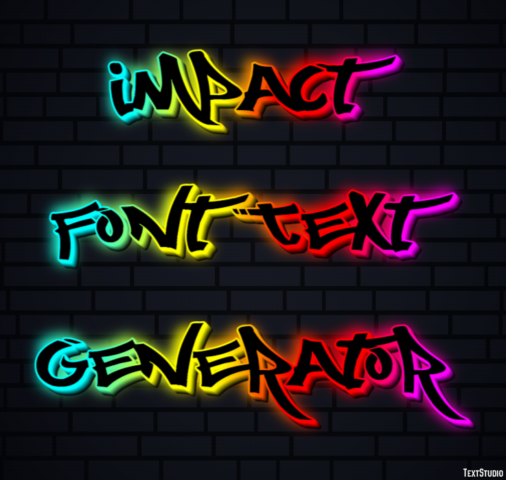 Impact Font Text Generator Efecto de Texto