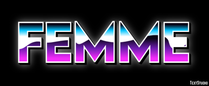 Femme Efeito de texto