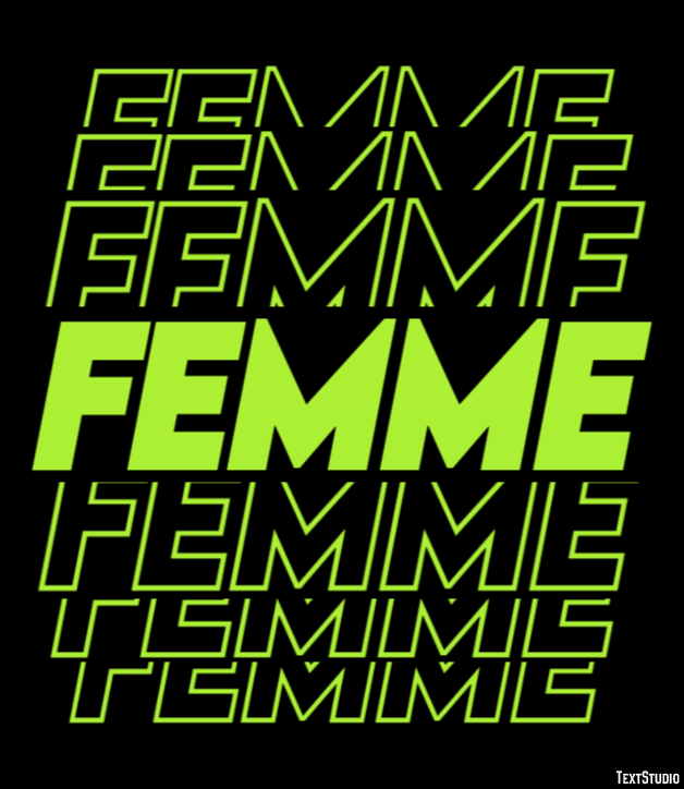 Femme Effet de texte
