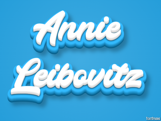 Annie Leibovitz Text effect