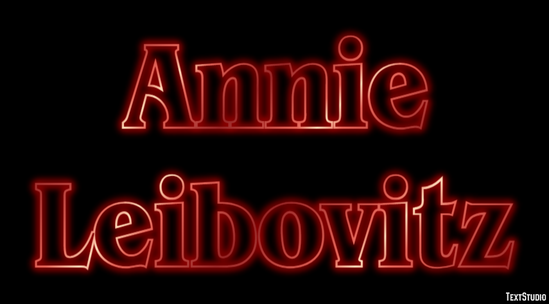 Annie Leibovitz Text effect