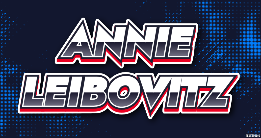 Annie Leibovitz Text effect