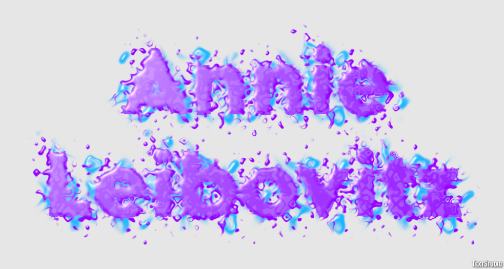 Annie Leibovitz Text effect