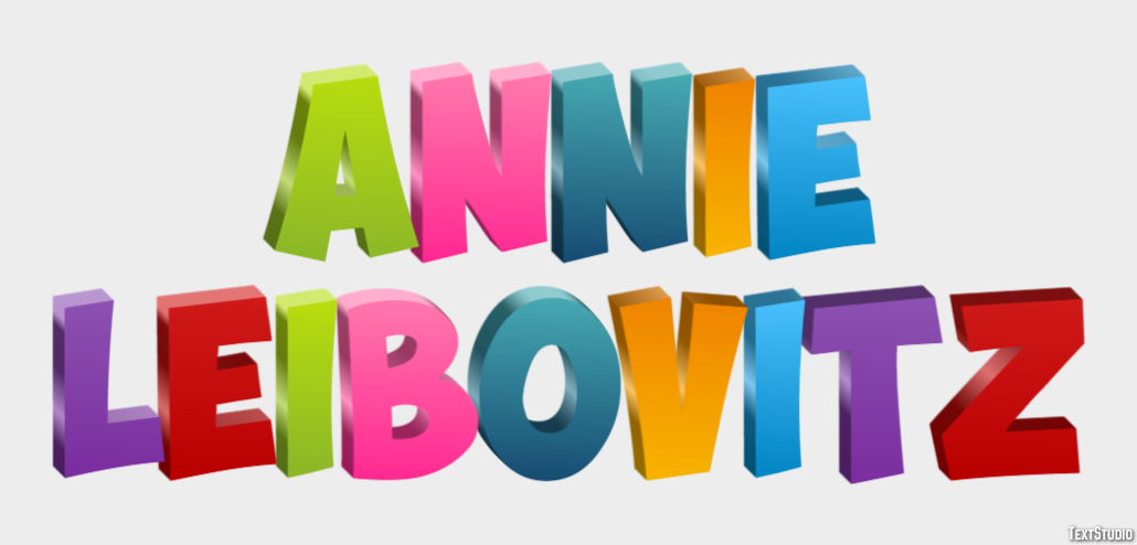Annie Leibovitz Text effect