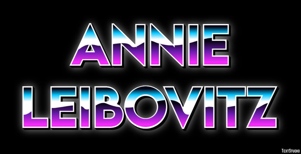 Annie Leibovitz Text effect
