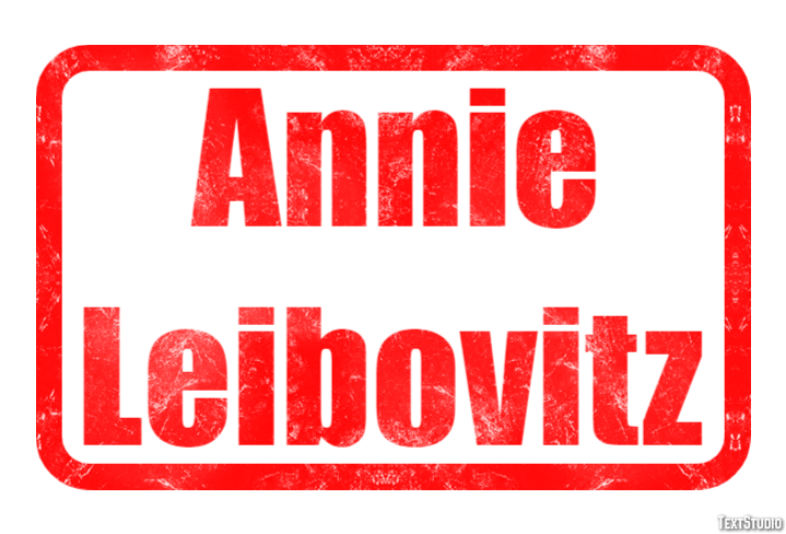 Annie Leibovitz Text effect