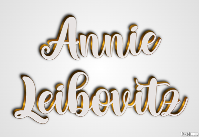 Annie Leibovitz Text effect