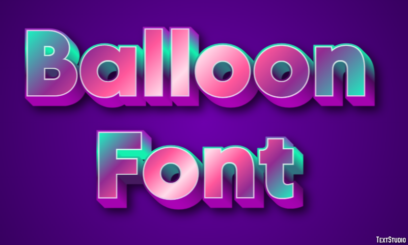 Balloon Font Text Effect