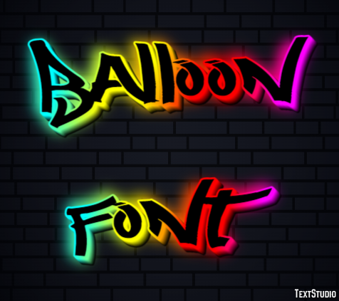 Balloon Font Text Effect