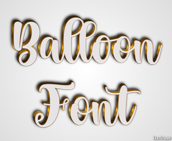 Balloon Font テキスト効果