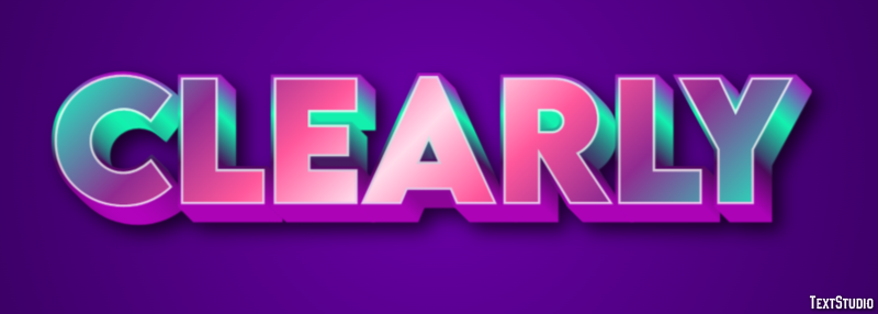 Clearly Text Effect