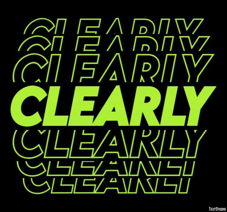 Clearly Text Effect