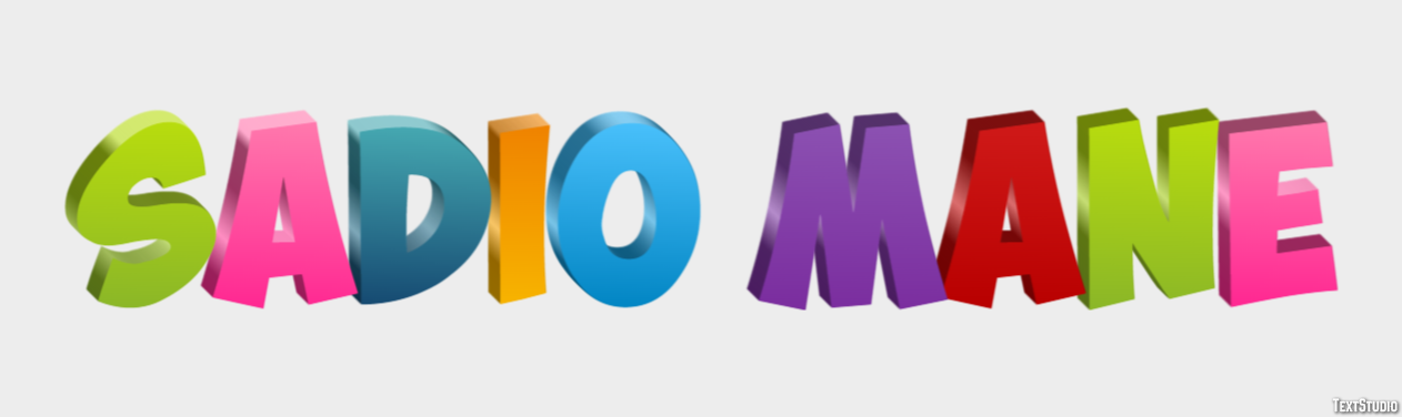 Sadio Mané Text Effect