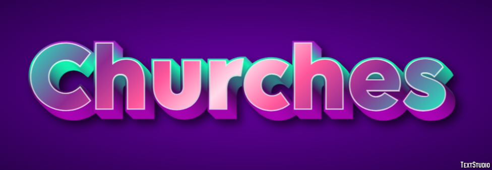 Churches Efeito de texto