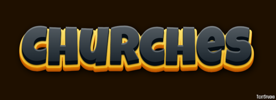Churches Efeito de texto