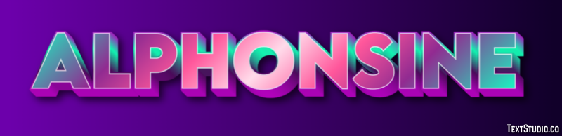 Alphonsine Text effect