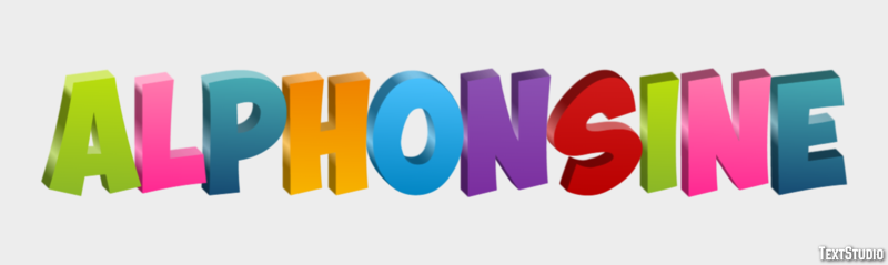 Alphonsine Text effect