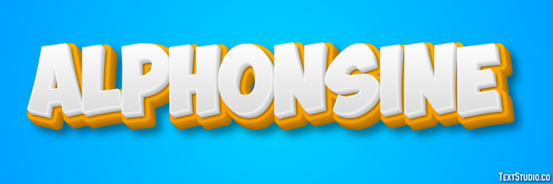 Alphonsine Text effect