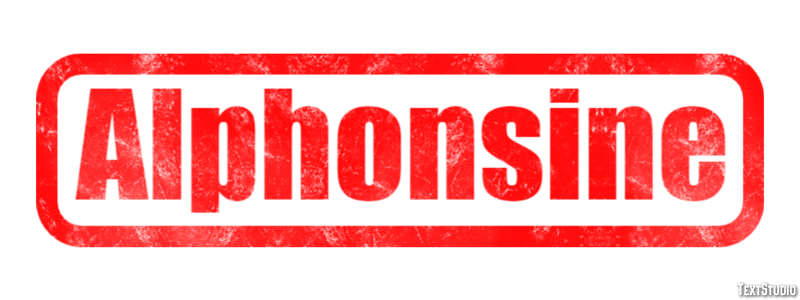 Alphonsine Text effect