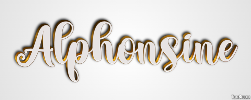 Alphonsine Text effect